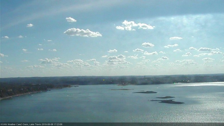 Lake Travis webcam, August 8, 2018 4:25 PM CT