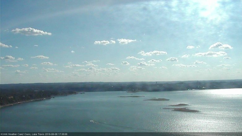 Lake Travis webcam, August 8, 2018 4:40 PM CT