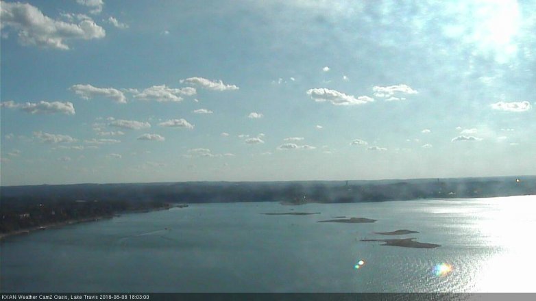 Lake Travis webcam, August 8, 2018 5:05 PM CT