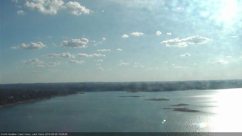 Lake Travis webcam, August 8, 2018 5:10 PM CT