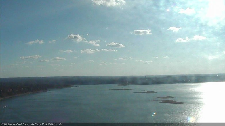 Lake Travis webcam, August 8, 2018 5:15 PM CT