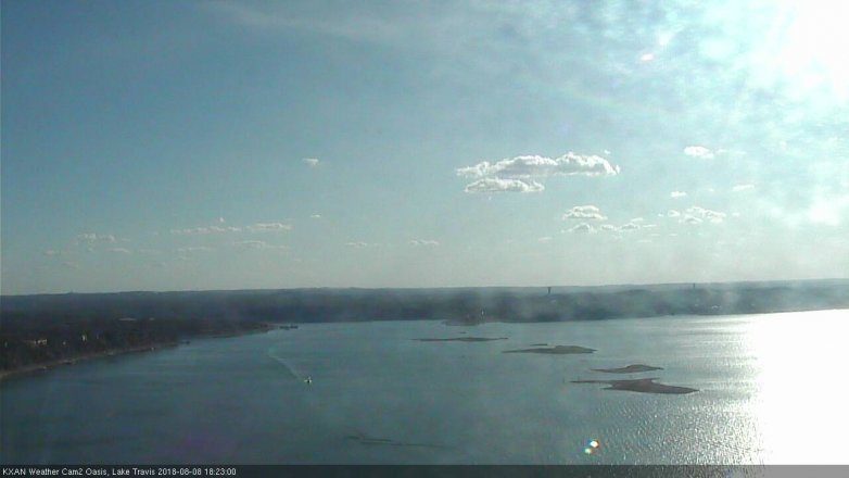 Lake Travis webcam, August 8, 2018 5:25 PM CT