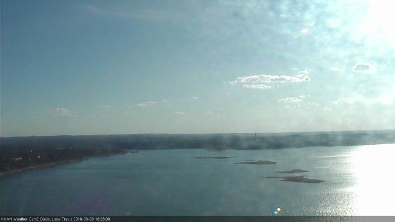 Lake Travis webcam, August 8, 2018 5:30 PM CT