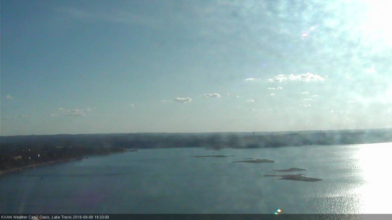 Lake Travis webcam, August 8, 2018 5:35 PM CT