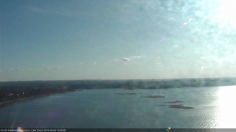 Lake Travis webcam, August 8, 2018 5:40 PM CT