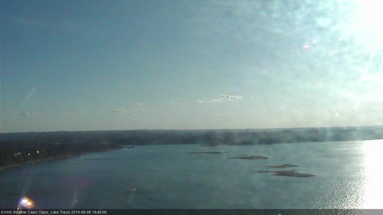 Lake Travis webcam, August 8, 2018 5:50 PM CT