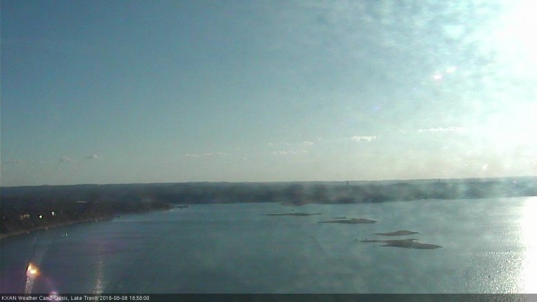 Lake Travis webcam, August 8, 2018 6:00 PM CT