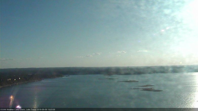 Lake Travis webcam, August 8, 2018 6:05 PM CT