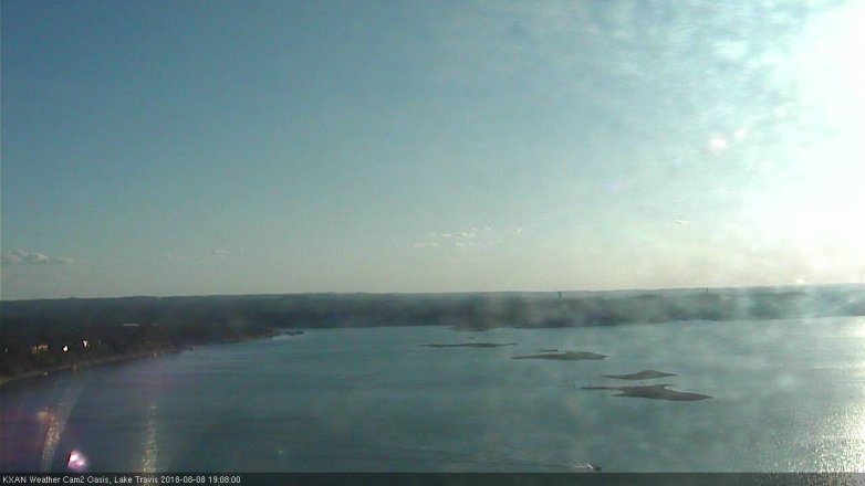 Lake Travis webcam, August 8, 2018 6:10 PM CT