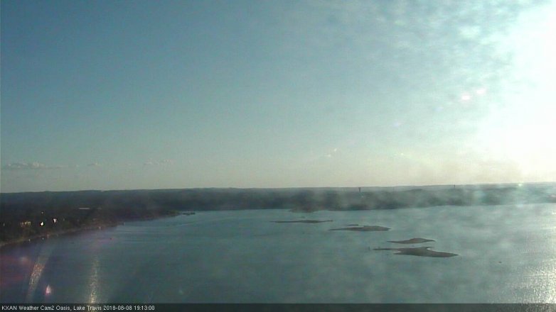 Lake Travis webcam, August 8, 2018 6:15 PM CT