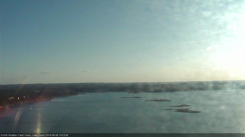 Lake Travis webcam, August 8, 2018 6:25 PM CT