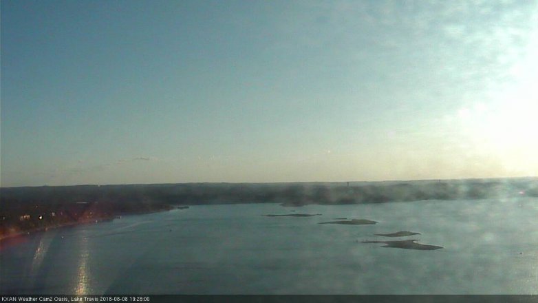 Lake Travis webcam, August 8, 2018 6:30 PM CT