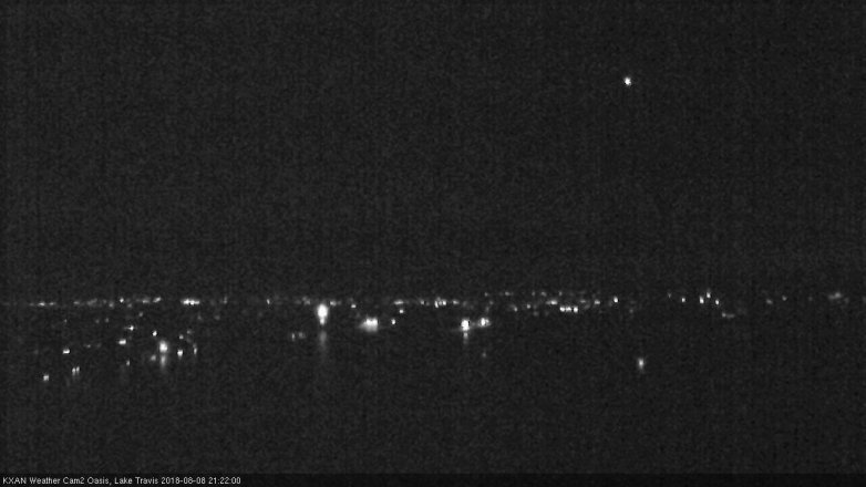 Lake Travis webcam, August 8, 2018 8:25 PM CT