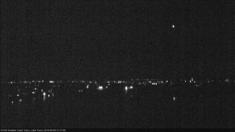 Lake Travis webcam, August 8, 2018 8:30 PM CT