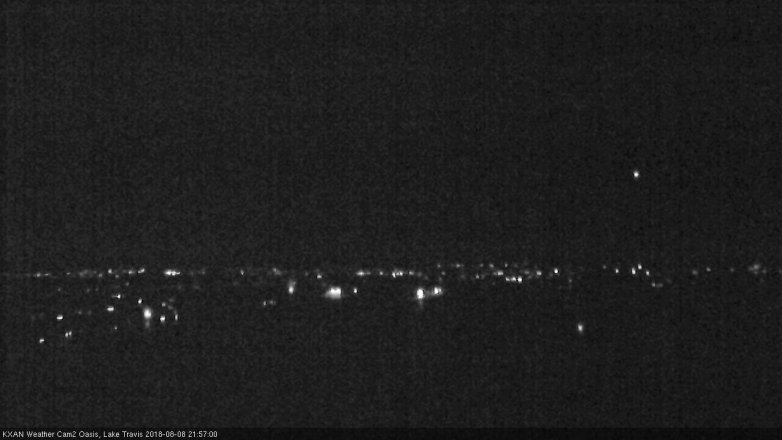 Lake Travis webcam, August 8, 2018 9:00 PM CT