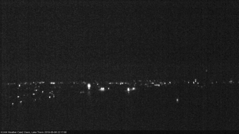 Lake Travis webcam, August 8, 2018 9:20 PM CT