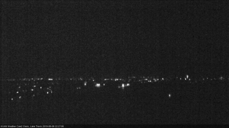 Lake Travis webcam, August 8, 2018 9:30 PM CT