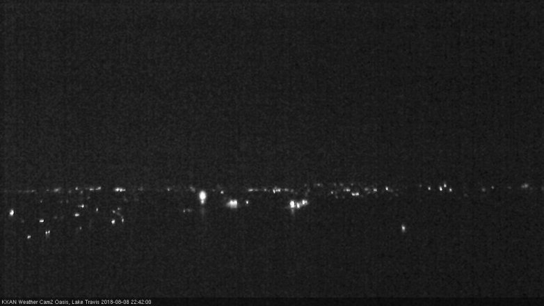 Lake Travis webcam, August 8, 2018 9:45 PM CT