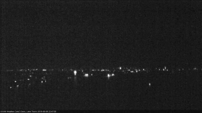 Lake Travis webcam, August 8, 2018 9:50 PM CT