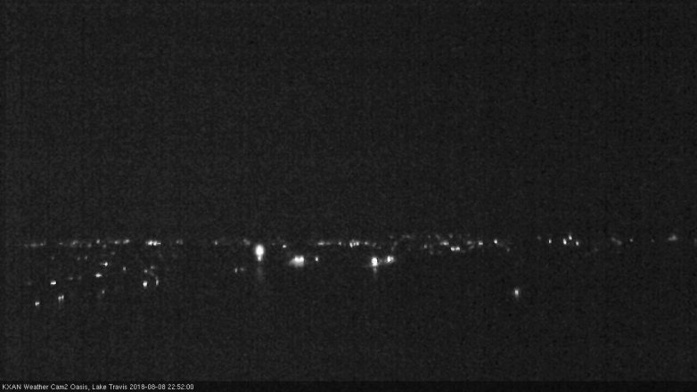 Lake Travis webcam, August 8, 2018 9:55 PM CT