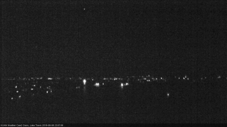 Lake Travis webcam, August 8, 2018 10:10 PM CT