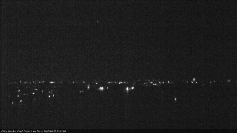 Lake Travis webcam, August 8, 2018 10:25 PM CT