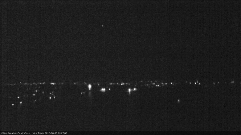 Lake Travis webcam, August 8, 2018 10:30 PM CT