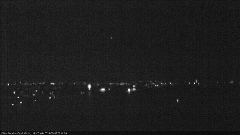 Lake Travis webcam, August 8, 2018 10:45 PM CT