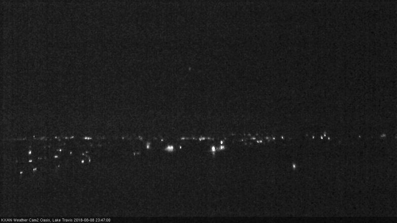 Lake Travis webcam, August 8, 2018 10:50 PM CT