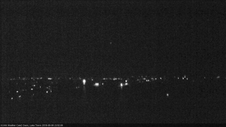 Lake Travis webcam, August 8, 2018 10:55 PM CT