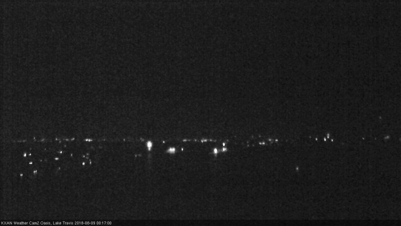 Lake Travis webcam, August 8, 2018 11:20 PM CT