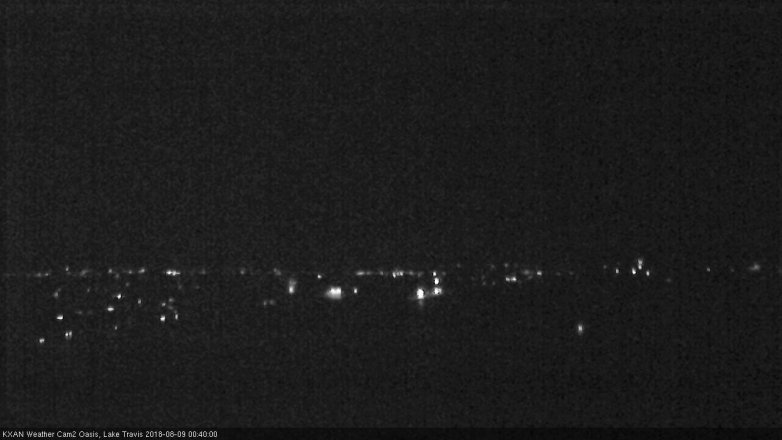 Lake Travis webcam, August 8, 2018 11:45 PM CT