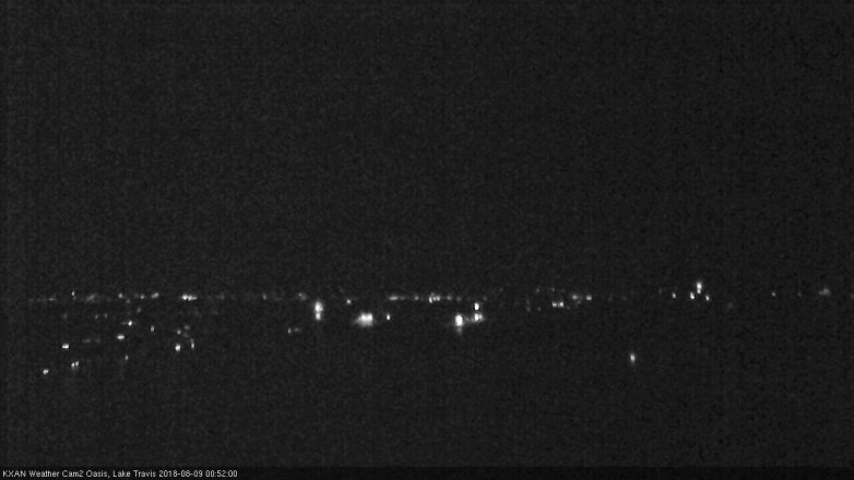 Lake Travis webcam, August 8, 2018 11:55 PM CT