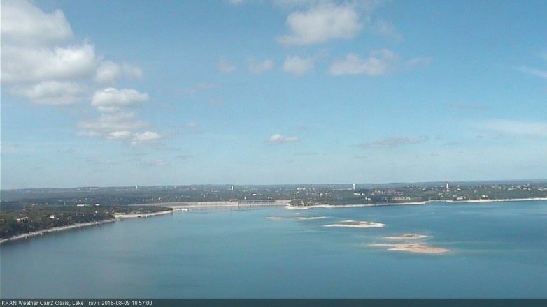 Lake Travis webcam, August 9, 2018 10:00 AM CT