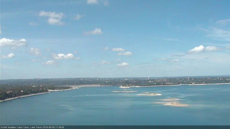 Lake Travis webcam, August 9, 2018 10:40 AM CT