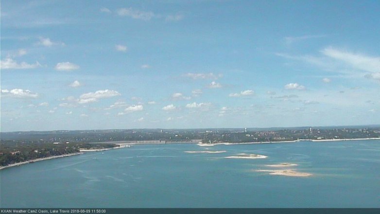 Lake Travis webcam, August 9, 2018 11:00 AM CT