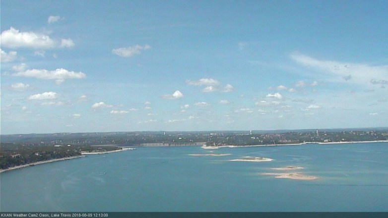 Lake Travis webcam, August 9, 2018 11:15 AM CT