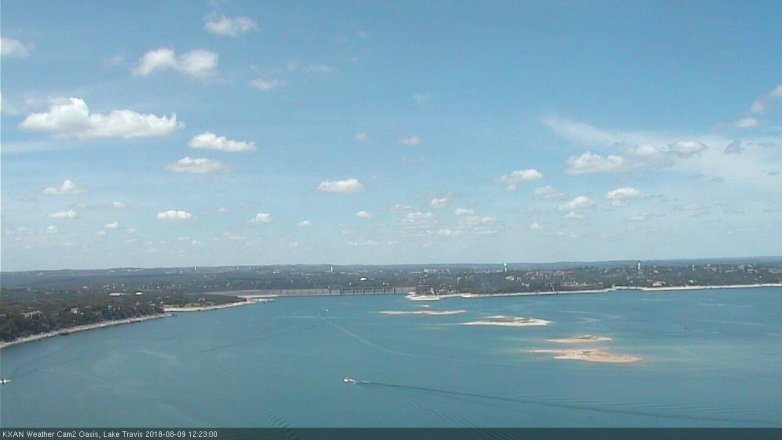 Lake Travis webcam, August 9, 2018 11:25 AM CT