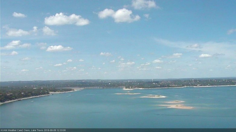 Lake Travis webcam, August 9, 2018 11:35 AM CT
