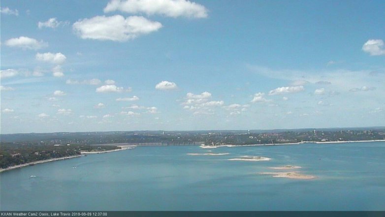 Lake Travis webcam, August 9, 2018 11:40 AM CT