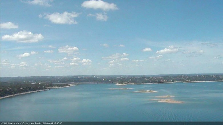 Lake Travis webcam, August 9, 2018 11:45 AM CT
