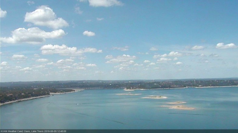 Lake Travis webcam, August 9, 2018 11:50 AM CT