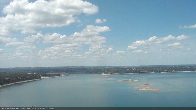 Lake Travis webcam, August 9, 2018 12:05 PM CT
