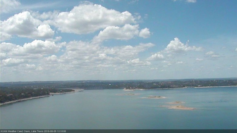Lake Travis webcam, August 9, 2018 12:20 PM CT