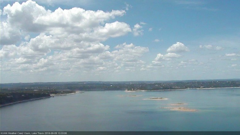 Lake Travis webcam, August 9, 2018 12:35 PM CT