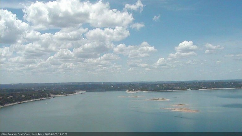 Lake Travis webcam, August 9, 2018 12:40 PM CT