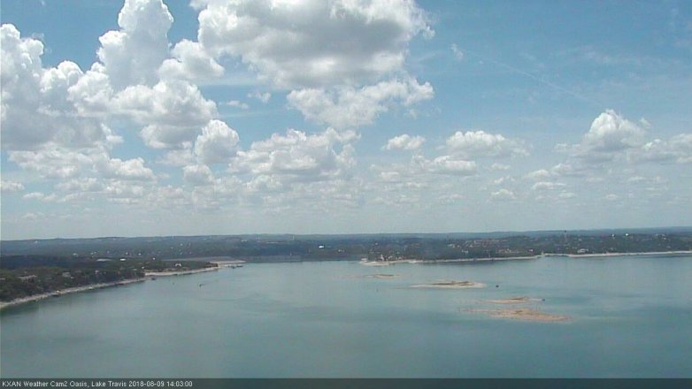 Lake Travis webcam, August 9, 2018 1:05 PM CT
