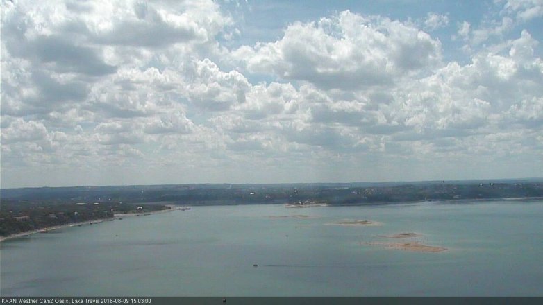 Lake Travis webcam, August 9, 2018 2:05 PM CT