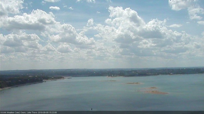 Lake Travis webcam, August 9, 2018 2:25 PM CT