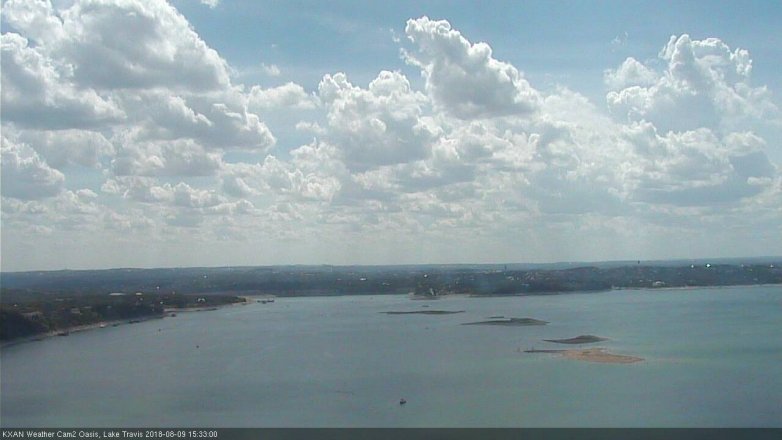 Lake Travis webcam, August 9, 2018 2:35 PM CT